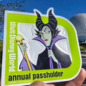 Walt Disney World Maleficent Passholder Magnet Flower and Garden Epcot